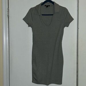 V neck stretch dress